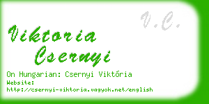 viktoria csernyi business card
